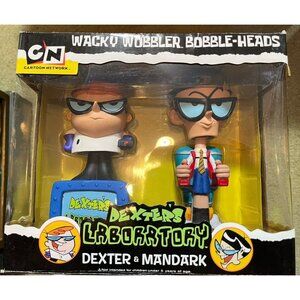 Funko Wacky Wobbler Bobble-Heads Dexter's Laboratory Dexter & Mandark CN Sealed!